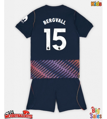 Tottenham Hotspur Lucas Bergvall #15 Replica Away Stadium Kit for Kids 2026-27 Short Sleeve (+ pants)